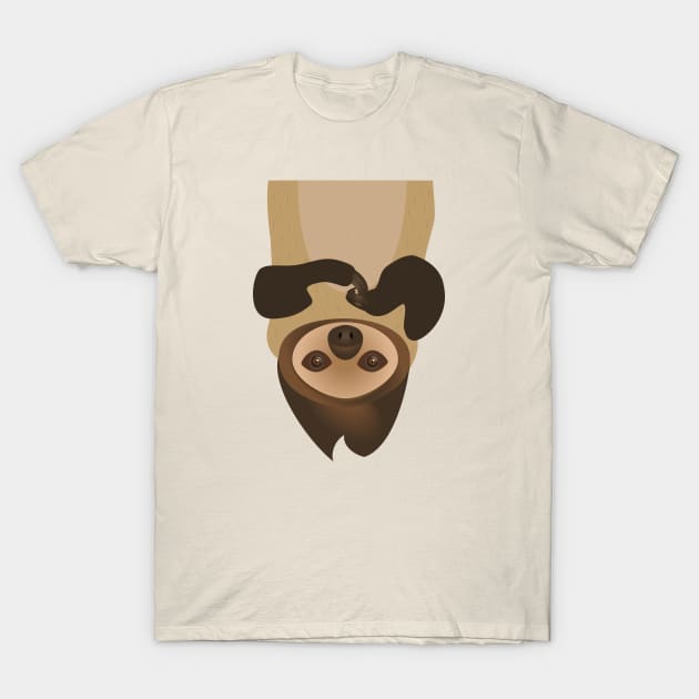 Upside down Sloth T-Shirt by KneppDesigns